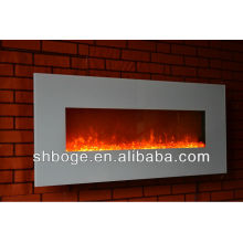 white fireplace surround